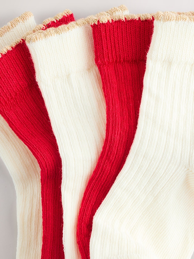 Red Baby Socks 5 Pack (0mths-2yrs) - Image 2 of 3
