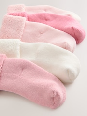Pink Baby Pink Towel Socks 5 Pack (0mths-2yrs) - Image 3 of 3