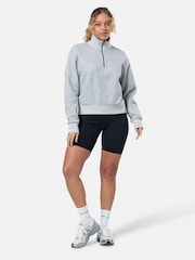 Gym + Coffee Grey Ribber Quarter Zip Sweatshirt - Image 2 of 7