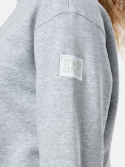 Gym + Coffee Grey Ribber Quarter Zip Sweatshirt - Image 6 of 7