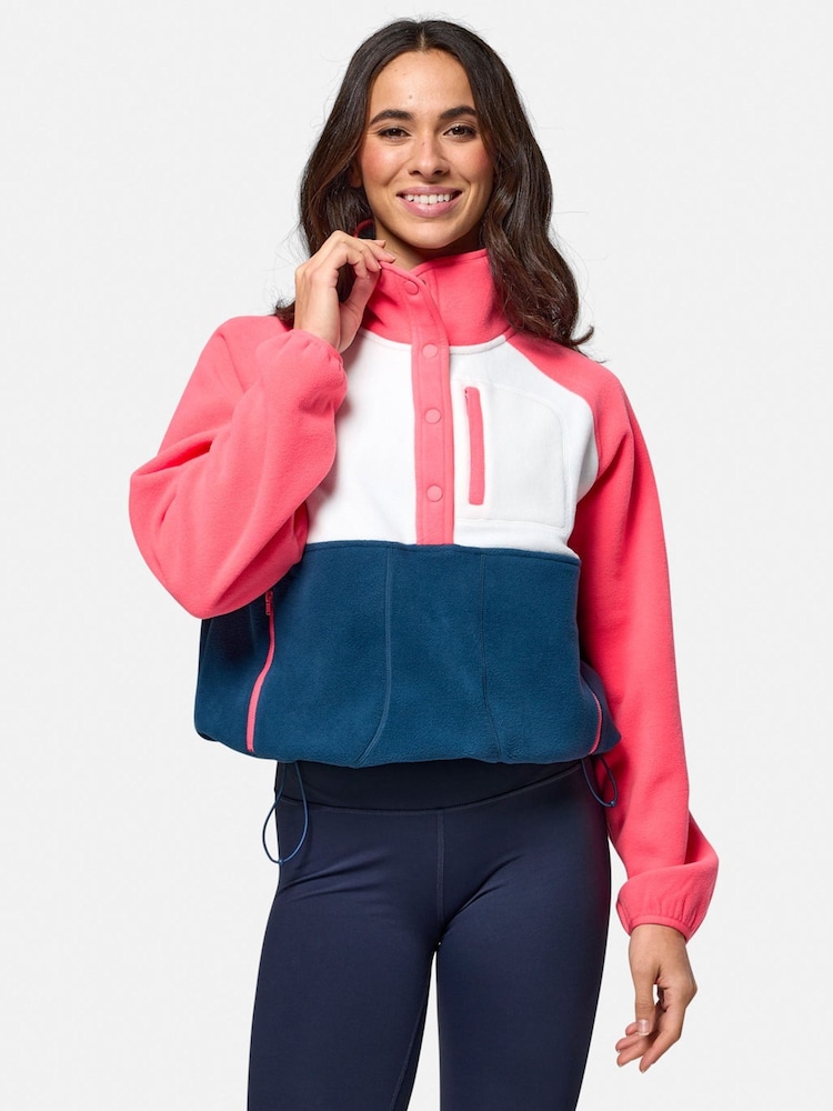 Gym + Coffee Pink Snap Polar Fleece - Image 1 of 7
