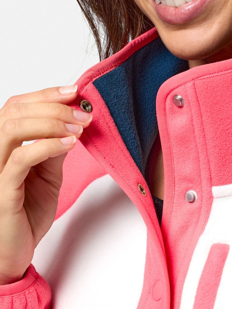Gym + Coffee Dark Pink Snap Polar Fleece - Image 5 of 7