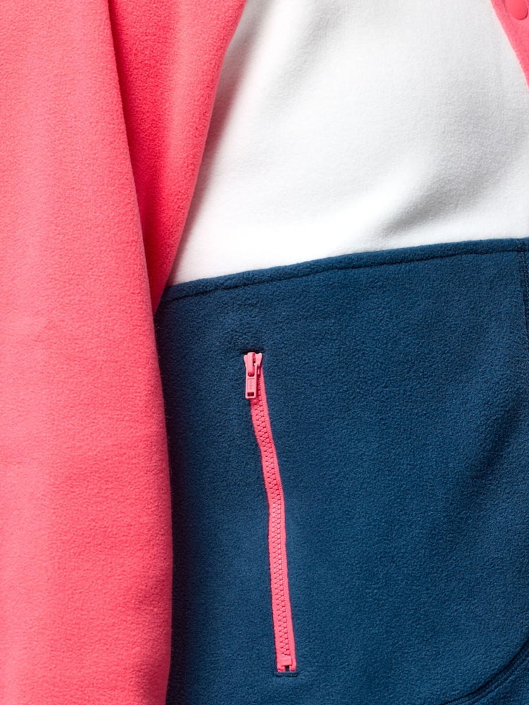Gym + Coffee Dark Pink Snap Polar Fleece - Image 6 of 7