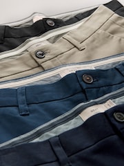 Black/Navy/Stone/Blue Slim Stretch Chino Trousers 4 Pack - Image 7 of 14
