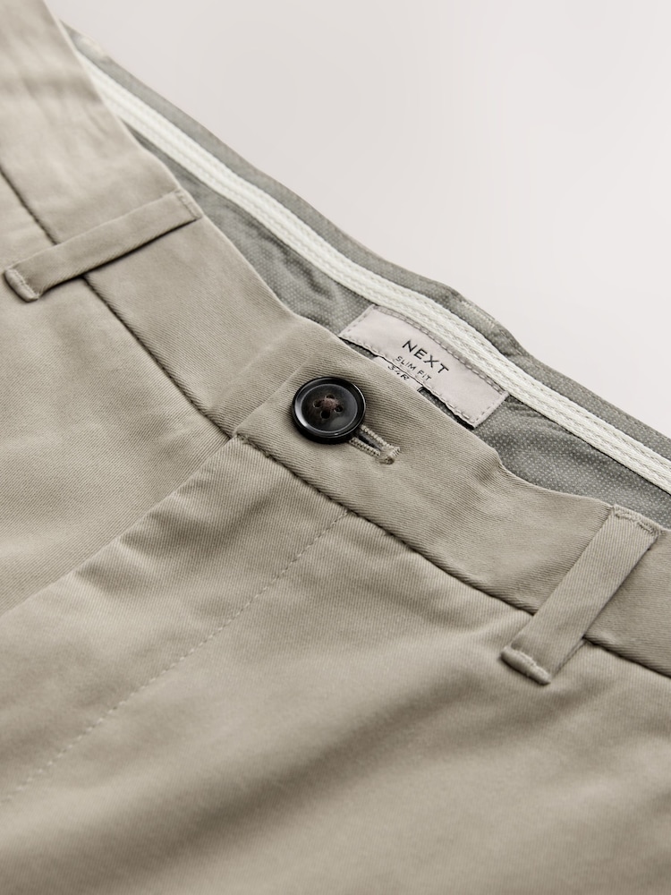 Black/Navy/Stone/Blue Slim Stretch Chino Trousers 4 Pack - Image 9 of 14