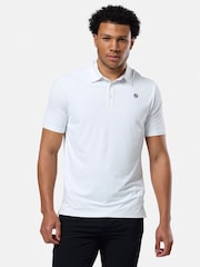 Gym + Coffee White Golf Polo Shirt - Image 2 of 6