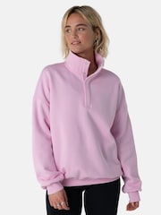 Gym + Coffee Pink Womens Snap Collar Sierra Sweatshirt - Image 1 of 7