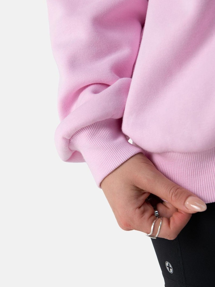 Gym + Coffee Pink Womens Snap Collar Sierra Sweatshirt - Image 4 of 7