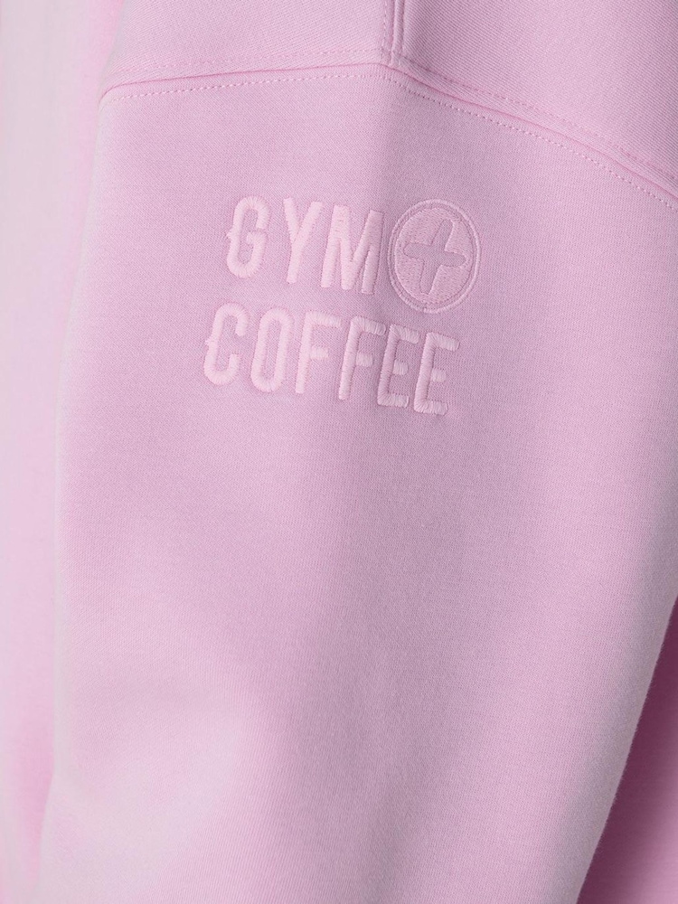 Gym + Coffee Pink Womens Snap Collar Sierra Sweatshirt - Image 7 of 7