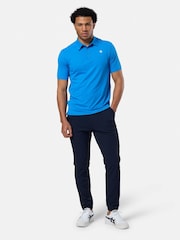 Gym + Coffee Blue Dark Golf Polo Shirt - Image 1 of 5