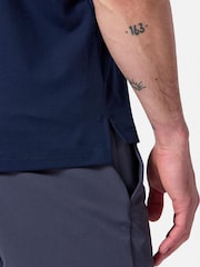 Gym + Coffee Blue Golf Polo Shirt - Image 4 of 6