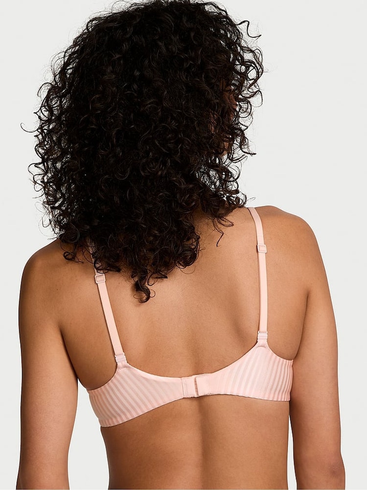 Victoria's Secret Purest Pink Stripe Demi Bra - Image 2 of 2 Victoria's Secret Purest Pink Stripe Demi Bra - Image 2 of 2