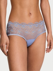 Victoria's Secret Smokey Blue Cheeky Eyelet Mesh Knickers - Image 1 of 5