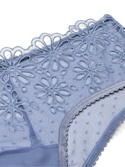 Victoria's Secret Smokey Blue Cheeky Eyelet Mesh Knickers - Image 4 of 5