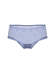 Victoria's Secret Smokey Blue Cheeky Eyelet Mesh Knickers - Image 5 of 5