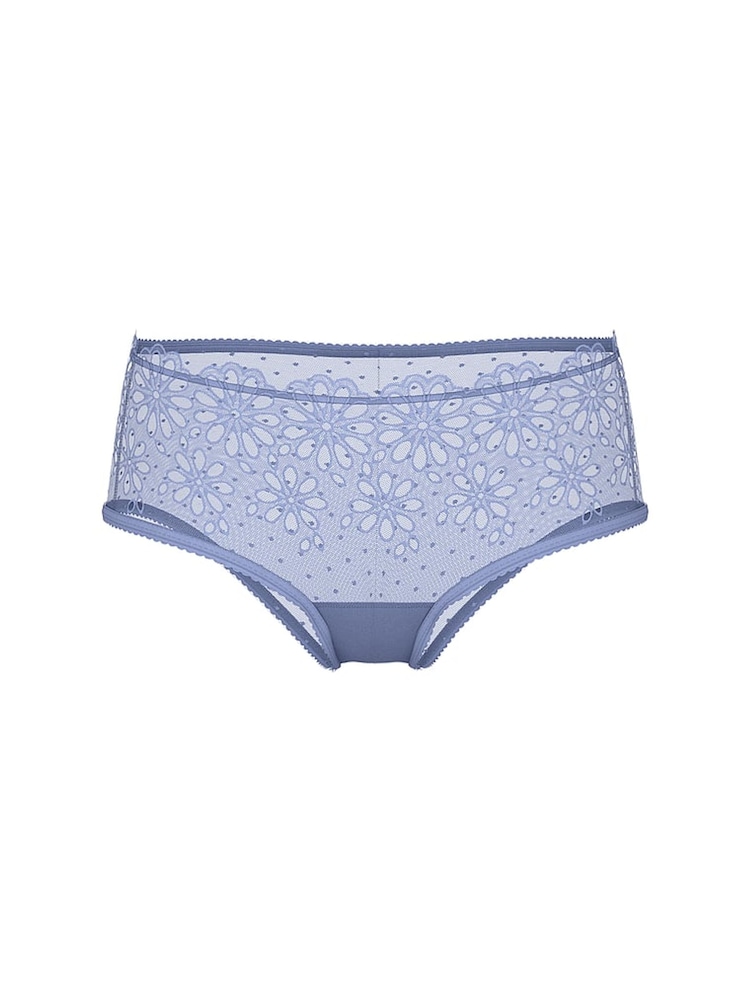 Victoria's Secret Smokey Blue Cheeky Eyelet Mesh Knickers - Image 5 of 5