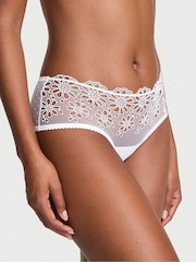 Victoria's Secret White Cheeky Eyelet Mesh Knickers - Image 1 of 2