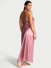 Victoria's Secret Dusk Mauve Pink Midi Satin Open Back Slip - Image 2 of 2