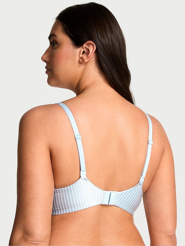 Victoria's Secret Blue Stripe Demi Bra - Image 2 of 2 Victoria's Secret Blue Stripe Demi Bra - Image 2 of 2