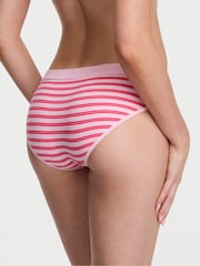 Victoria's Secret Pretty Blossom Pink Stripe Hipster Cotton Rib Logo Knickers - Image 2 of 2