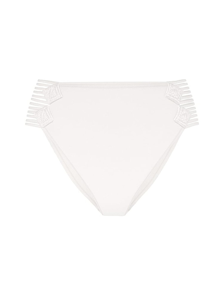 Victoria's Secret Coconut White High Waisted Macrame Bikini Bottoms - Image 3 of 3