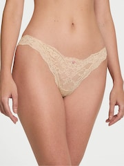 Victoria's Secret Marzipan Nude Bikini Lace Knickers - Image 1 of 2