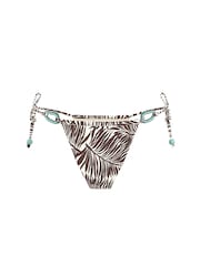 Victoria's Secret Palm Brown Thong Beaded Bikini Bottoms - Image 3 of 3