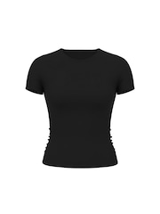 Victoria's Secret Black Short Sleeve FeatherSoft™ Innovation T-shirt - Image 3 of 3
