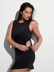 Victoria's Secret Pure Black Cover Up Mini Dress - Image 1 of 3