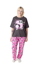 Vanilla Underground Pink Nightmare Before Christmas Adult Pyjamas Set - Image 1 of 6