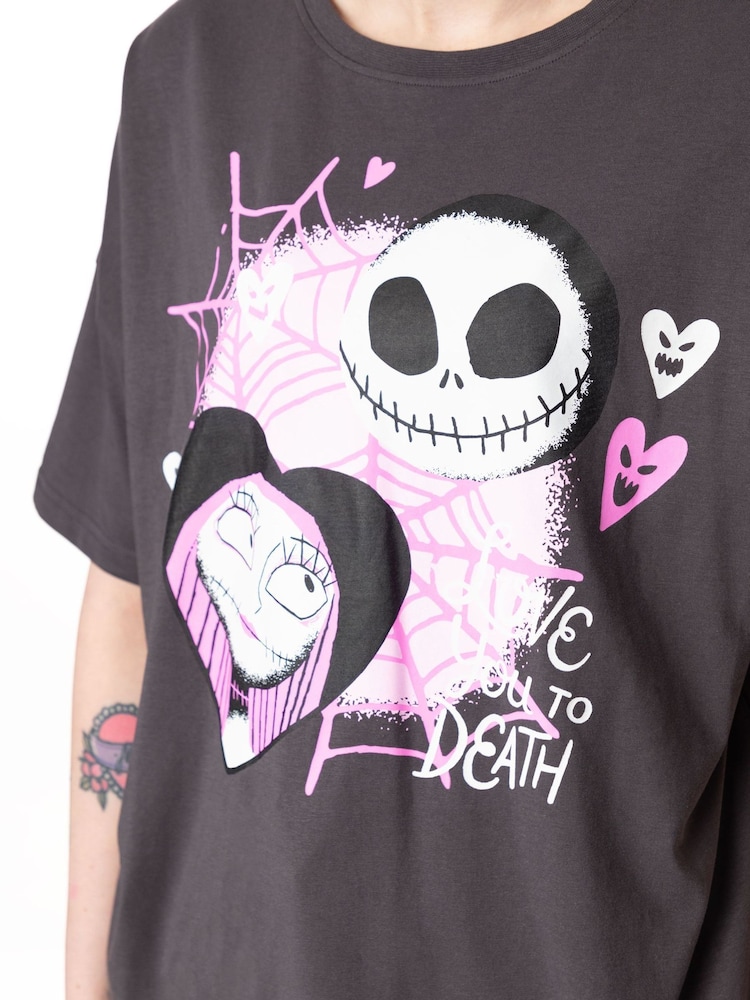 Vanilla Underground Pink Nightmare Before Christmas Adult Pyjamas Set - Image 3 of 6