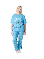 Vanilla Underground Blue Stitch Womens Pyjamas Set - Image 1 of 7