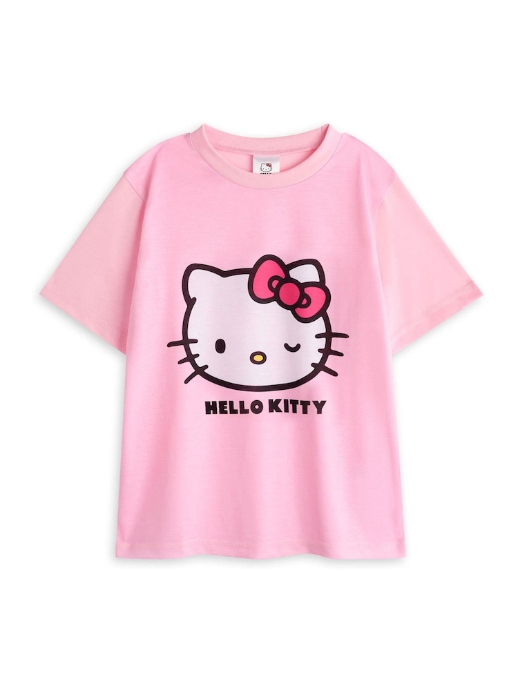 Vanilla Underground Pink Hello Kitty Girls Pyjamas 2 Pack Set - Image 4 of 5