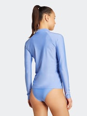 adidas Blue Long Sleeve Rash Vest - Image 2 of 6
