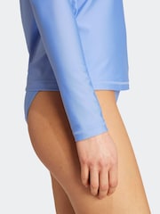 adidas Blue Long Sleeve Rash Vest - Image 5 of 6
