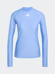 adidas Blue Long Sleeve Rash Vest - Image 6 of 6