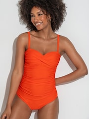 Pour Moi Orange Santa Monica Removable Straps Tummy Control Swimsuit - Image 4 of 6