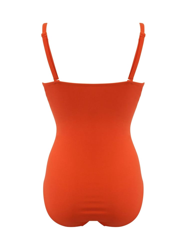 Pour Moi Orange Santa Monica Removable Straps Tummy Control Swimsuit - Image 6 of 6