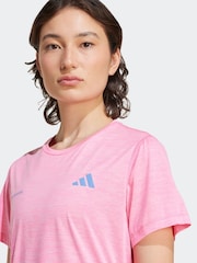 adidas Pink Own The Run T-Shirt - Image 4 of 6