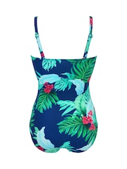 Pour Moi Blue Santa Monica Strapless Tummy Control Swimsuit - Image 4 of 4