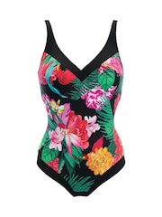 Pour Moi Black Contour Tummy Control Swimsuit - Image 5 of 6