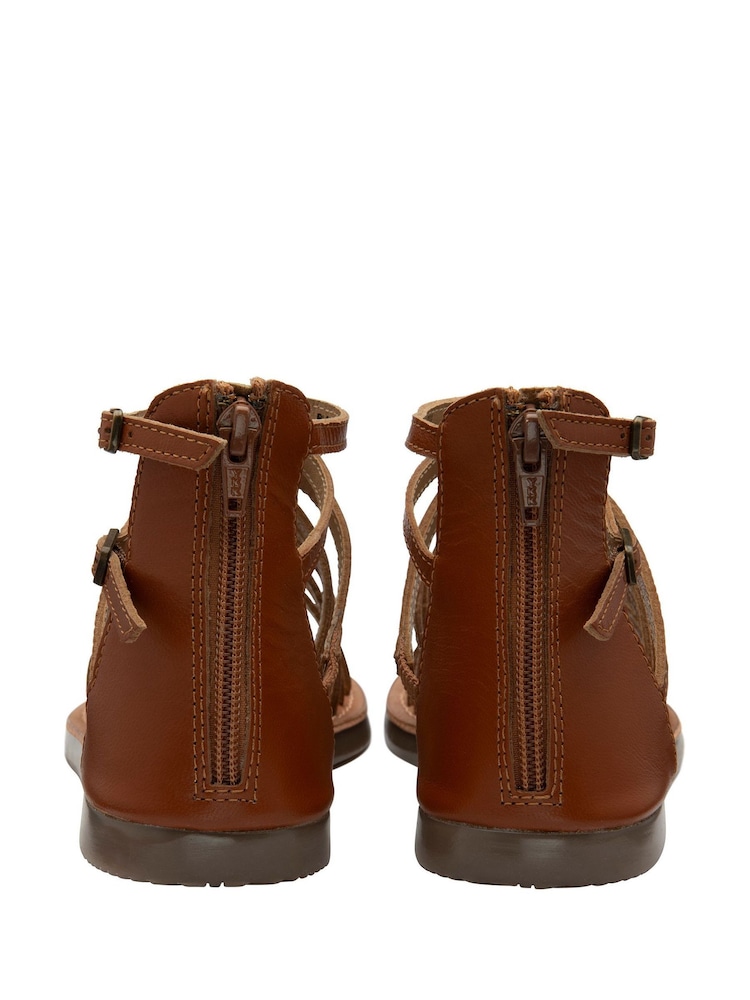brown dress corset Bounty T-Strap Leather Sandals main image 0