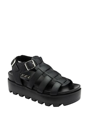Ravel Black Flatform Gladiator Sandals - Image 1 of 4
