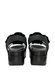 Ravel Black Flatform Gladiator Sandals - Image 3 of 4