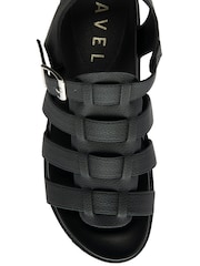 Ravel Black Flatform Gladiator Sandals - Image 4 of 4