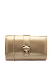 Ravel Gold Clutch Bag with Chain - Image 1 of 4