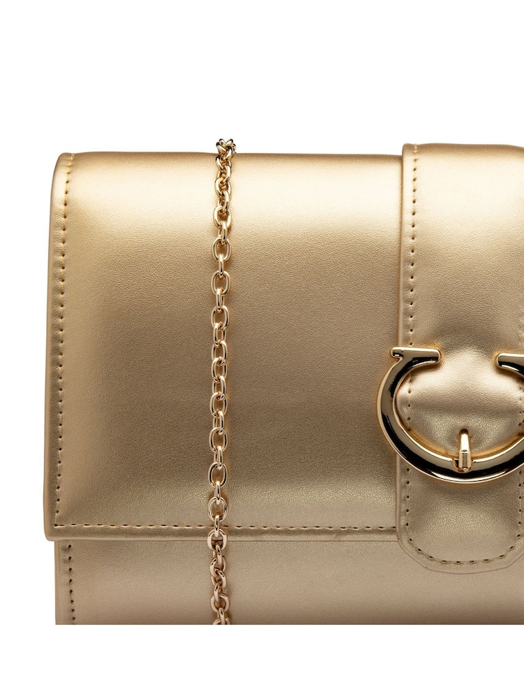 Ravel Gold Clutch Bag with Chain - Image 4 of 4