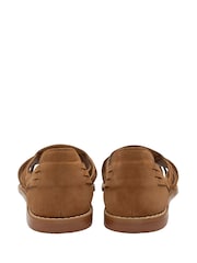 Ravel Brown Leather Slip-On Sandals - Image 3 of 4