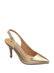 Ravel Gold Slingback Court Shoes - Image 1 of 4