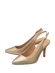 Ravel Gold Slingback Court Shoes - Image 2 of 4